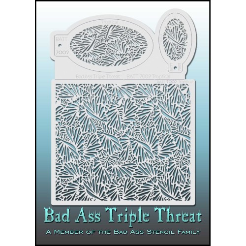 Bad Ass Triple Threat Stencil 7002 (BATT Stencil 7002 Troptical)